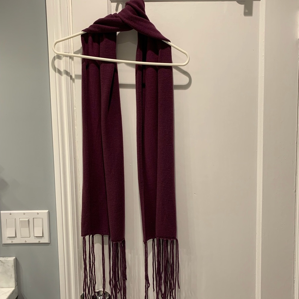 NWOT Purple Fringed Scarf